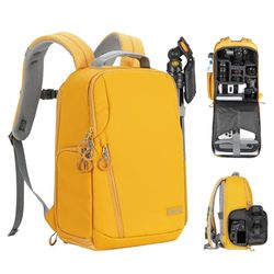 TARION TR-L Zaino per fotocamera Zaino impermeabile per fotocamera con scomparto per laptop da 14 '', Zaino professionale di grande capacità con copertura antipioggia-Giallo