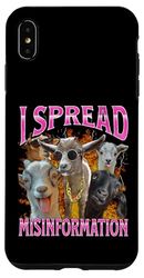 I Spread Misinformation Funny Goat Adult Humor Meme Bootleg Case for iPhone XS Max
