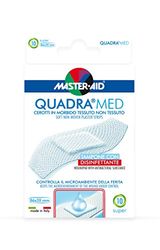 MASTER AID Quadra-10 CER Super Wound Dressing, 10 Pads, Sterile, Breathable, nonwoven fabric, One Size