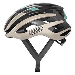 Abus, Casco per bici da corsa ABUS AirBreaker, casco da bici di alta gamma per il ciclismo professionale, per uomo e donna, oro/turchese, taglia S