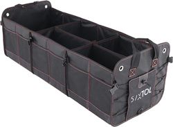 SIXTOL Car Compact 19 Pro Car Boot Organiser, 19 Compartments, Foldable, Boot Bag, Foldable Car Organiser Boot with Compartments