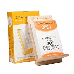 Kalender 2024 för kök på italienska | GOLOSO kokbok med stativ | En bok med 366 recept från Italiensk tradition | presentidé för hela året | A5-format – 23 x 17 x 14 cm fotavtryck