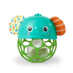 Bright Starts, Juguete de Elefante Musical y Luminoso fcil de agarrar Giggle & Glow, con tecnologa Oball, a Partir de recin Nacidos, Unisex