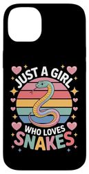 Just A Girl Who Loves Snakes Snake Lover Herpetology Fans Case for iPhone 14 Plus