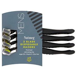 Morrisons Nutmeg Three Blade Disposable Razors 4 Pack x 7