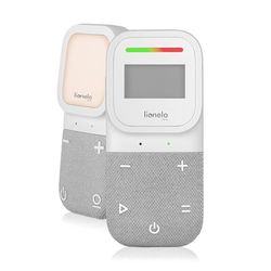 Lionelo Babyline 2.3 - Microfono audio per neonato con luce notturna, portata fino a 400 m, display LCD, citofono, modalità Ecovox, ninne nanna, indicatore di temperatura, allarme, baby monitor