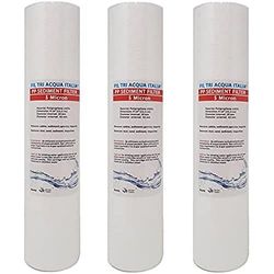 Cartuccia Filtro A SEDIMENTI 10 Pollici Micron 5 per OSMOSI INVERSA DEPURATORE Acqua Set 3 Pezzi