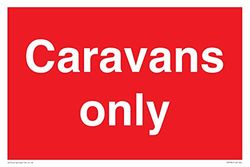 Caravans alleen bord - 300x200mm - A4L