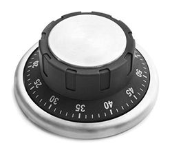 Lacor 60803 Magnetic 60 Minutes Kitchen Timer, 4 x 10 x 12 cm, Black