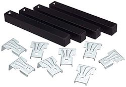 Flores Cortés 39001 - Conjunto de pés somier, preto, 250 x 30 mm, 4 unidades