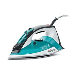 Polti Vaporella Quick&Comfort QC120 Iron, Stainless Steel Ironing Plate, Handle with Soft Touch Cushion, 2200 W, Steam Burst 180 g
