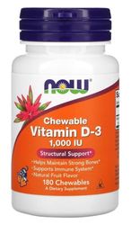 Now Foods – Vitamin D-3 1000 IU Chewable | Supports Bone and Immune Health – 180 Chewables