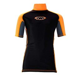 TWF Unisex-Youth Rash Vest, Black/Grey/Orange, JSM