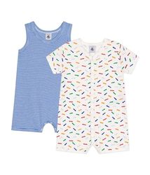 Petit Bateau A09QK Kort pak voor nacht, variant 1, 18 maanden (2 stuks), uniseks baby, Variant 1:, 18 Maanden