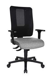 Topstar Open X (N) ergonomiczne krzesło biurowe, krzesło do biurka, oddychające obicie z siatki, kolor szary/czarny