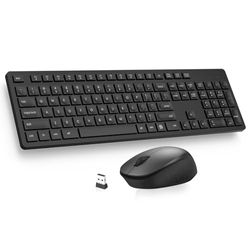 Set Wireless con Tastiera e Mouse K786 Nero