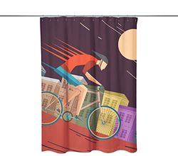 Bonamaison Anti-Mold, Waterproff Shower Curtain (150x200 cm) - Designed and Manufactured in Turkey