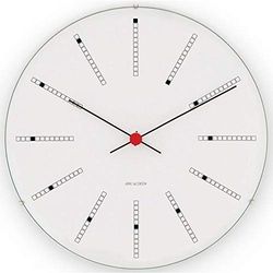 Bankiers Wandklok Ø21 Cm Wit/Zwart/Rood