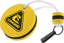Cressi Floating Keychain, zwevende sleutelhanger, uniseks, volwassenen, zwart/geel, eenheidsmaat