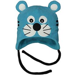 CMPI5 Bonnet avec Oreilles en Polaire pour Enfant, Turquoise, 6/9 m