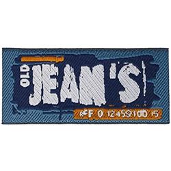 HKM Application Label Old Jean's Patches, blauw/wit