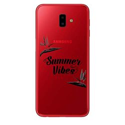 Zokko fodral Samsung J6 Plus 2018 Summer Vibes - mjukt genomskinligt bläck svart