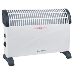 Kamberg - Convecteur - Chauffage - Radiateur Électrique - 3 niveaux de puissance avec Thermostat - Chauffage silencieux, rapide à faible consommation - 2000 W - Blanc