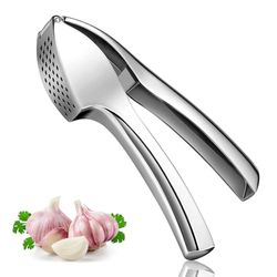 Woobroo Premium Garlic Press, Heavy Duty Garlic Crusher and Mincer, Crush Garlic and Ginger Effortlessly, No Need to Peel, Rust Proof, Easy to Clean, Dishwasher Safe
