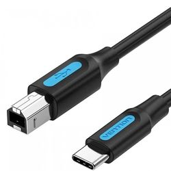 Watio Wave Cable USB - cable USB 2.0 tipo A/M a C/M, 1 m de longitud, color negro, ideal para conectar impresoras y dispositivos compatibles.*