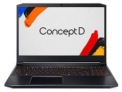 Acer ConceptD 5 Pro Bärbar dator (15.6" UHD Acer ComfyView 4K LED LCD, Intel® Core™ i7-9750H, 16GB, 1024GB SSD, NVIDIA® Quadro™ T1000, Svart, Windows 10 Pro) Qwerty Spanska