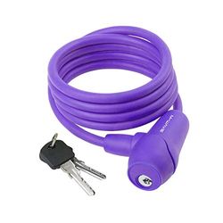 M-Wave Unisex Volwassen S 8.15 S Spiraal Kabelslot - paars,