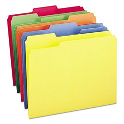 Smead Snelhechter, 1/3-snit, briefformaat, 100 stuks per doos lettergesorteerd - Primary Colors