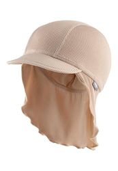 Sterntaler Unisex skärmmössa hals ribbad mössa, Beige, 45