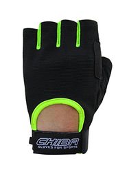 Chiba Mixte Adulte, 40517 Summertime Gloves (Black/Neon Yellow), FR : 2XL (Taille Fabricant : XS)