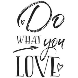 Rayher Timbro Do What You Love, 7 x 10 cm, Legno, Marrone, 6 x 6 x 2.6 cm