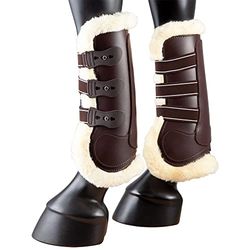 PFIFF 102960 Guêtres Imitation Fourrure Marron COB