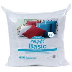 Poly-Fil Coussin de Base carré, 35,6 cm, Blanc