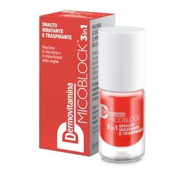 Dermovitamina Micoblock 3in1 Smalto Onicomicosi - Arancione Brillante - Smalto Curativo per Unghie - Tratta i Micosi Unghie Piedi - Rinforzante Unghie - 16 Colorazioni Disponibili - 5 ml