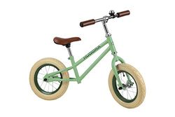 HUDORA 10430/00 balanscykel retro pojke, grön | 12 tum luftdäck | från 3 år