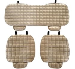 Auto Accessori Lupex - Housse de siège de Voiture Universelle 3 pièces, Protection de siège 2 Avant et 1 arrière, Beige, Protection Comfort du Coussin intérieur de l'automobile