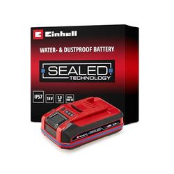 Original Einhell 18 V 3,0 Ah SEALED Power X-Change PLUS (18 V, impermeabile e antipolvere, classe IP57, uso universale con tutti i dispositivi Power X-Change, caricabatterie escluso)
