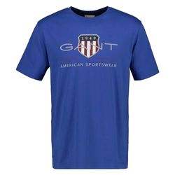 GANT Heren Reg Shield Ss ARCHIV Logo T-shirt, Rich Blue., XL