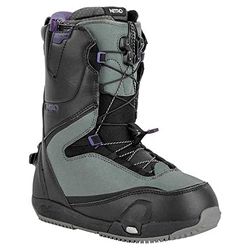 Nitro Dames Snowboards CAVE TLS '23 Step ON All Mountain Freestyle Freeride snelsluitsysteem Boot Snowboardboot, Black-Charcoal, MP 28,0 // EU 42 2/3 // US 10,5
