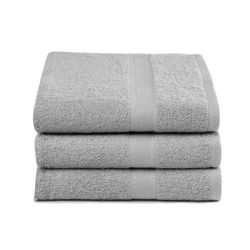Lucca Hand Towels 3pack Light Grey, Cotton, 70 x 140 cm
