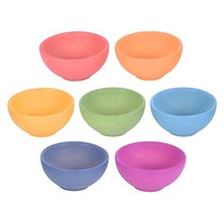 TickiT 73983 Rainbow Wooden Bowls - Pack of 7