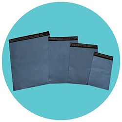 Triplast Gemengd pakket van 100 x grijze postzakken (4 maten, 25 elk) - Zelf Sealable plastic zakken, postzakken, pakketzakken voor het plaatsen van kleding, boeken en dozen