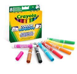 Crayola - Marcadores para quadro branco, lavável e seguro, 8 cores brilhantes, 03-8223
