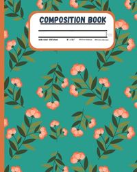 COMPOSITION BOOK:: 8" X 10" (8.7mm between lines) 100 sheets wide ruled for work, school, home, office