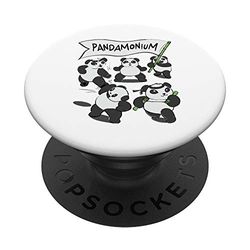 Pandamonio - Orso panda divertente PopSockets Supporto e Impugnatura per Smartphone e Tablet