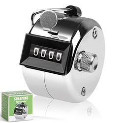 SDARMING tally teller, 4-cijferige clicker teller, metalen hand tally tellers clicker voor tellen, golf scoren